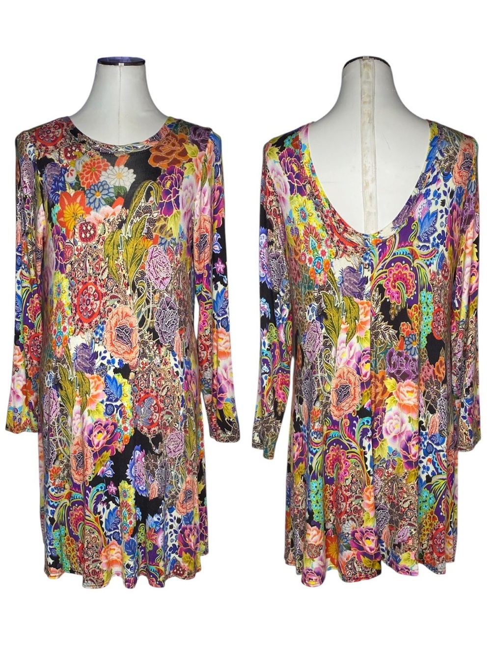 Uncle Frank Multicolor Floral Printed Dress size Large